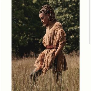 Anthropologie Marled Fringe Poncho